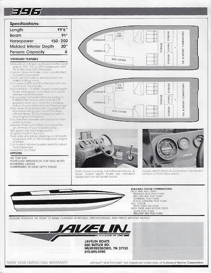 Javelin 396 Brochure – SailInfo I boatbrochure.com