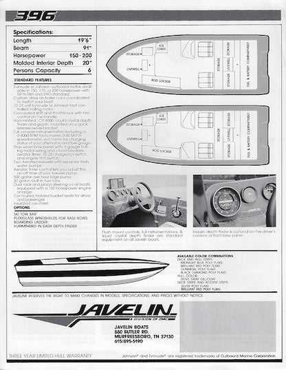 Javelin 396 Brochure