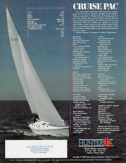 Hunter 33.5 Brochure