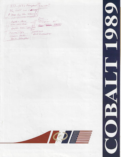 Cobalt 1989 Brochure