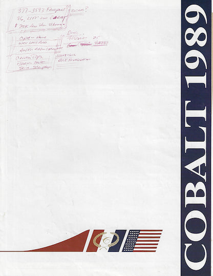 Cobalt 1989 Brochure