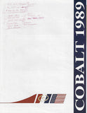 Cobalt 1989 Brochure