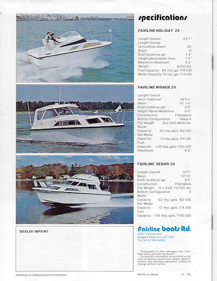 Fairline 1979 Brochure