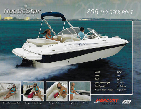 Nautic Star 206 I/O Deck Boat Brochure