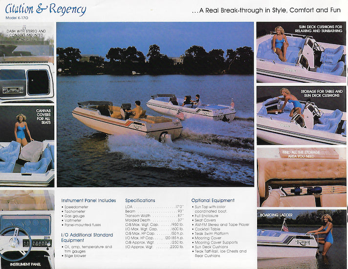 Kayot 1980s Deck Boat Brochure