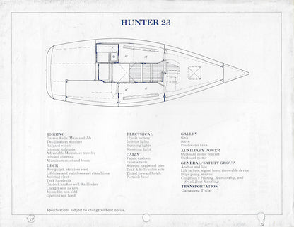 Hunter 23 Specification Brochure