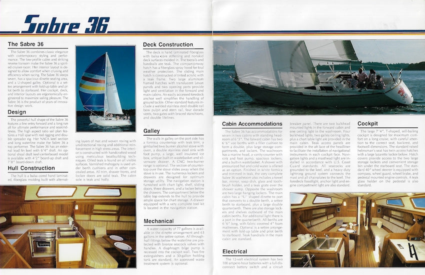 Sabre 36 Brochure