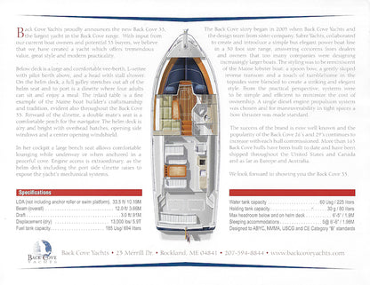 Back Cove 33 Launch Brochure