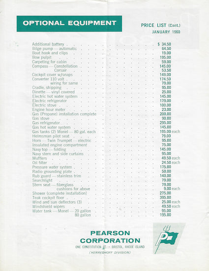Pearson 30 Express Cruiser Brochure