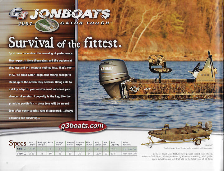 G3 2007 Jonboats Brochure