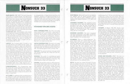 Hinterhoeller Nonsuch 33 Specification Brochure