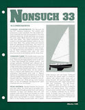 Hinterhoeller Nonsuch 33 Specification Brochure