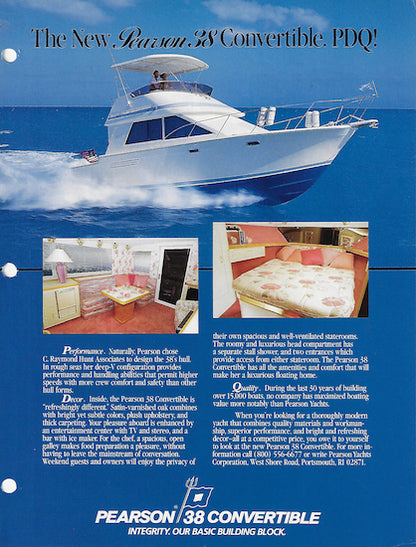 Pearson 38 Convertible Brochure
