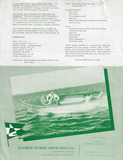 O'Day Hunter 19 Brochure
