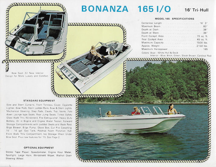Bonanza 1975 Brochure