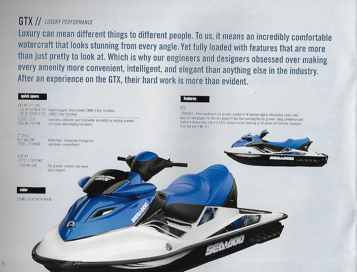 Sea Doo 2008 Watercraft Brochure
