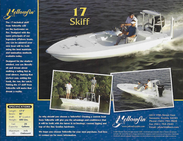 Yellowfin 2008 Small Boats Brochure