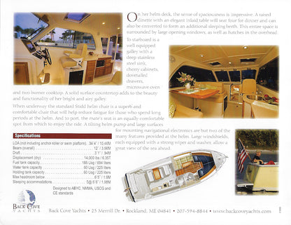 Back Cove 33 Brochure