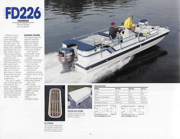Hurricane 1991 Deck Boat Brochure – SailInfo I