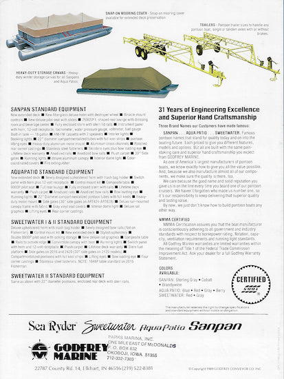 Godfrey 1989 Pontoon Brochure