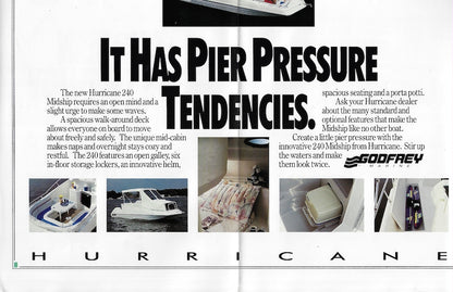 Hurricane 1992 Deck Boat Poster Brochure