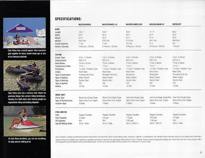 Yamaha 1992 Waverunner Brochure