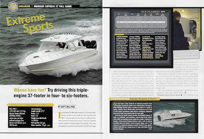 Midnight Express 37 Express Power & Motoryacht Magazine Reprint Brochure