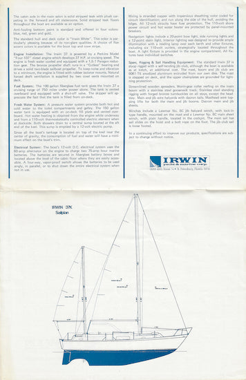 Irwin 37 Mark Brochure