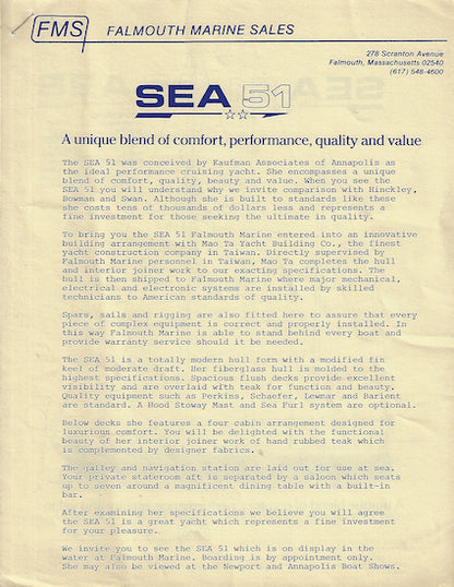 Sea 51 Brochure