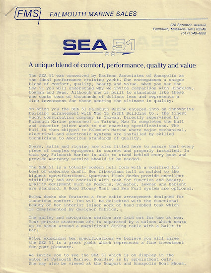 Sea 51 Brochure