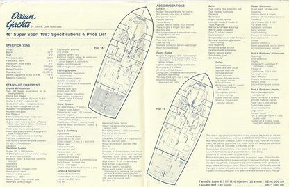 Ocean 46 Super Sport Specification Brochure