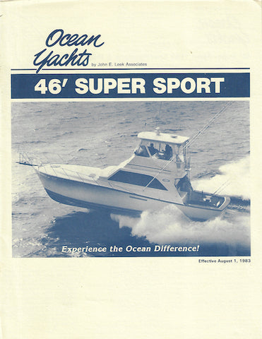 Ocean 46 Super Sport Specification Brochure