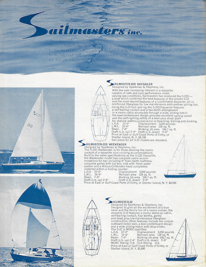 Sailmaster Brochure – SailInfo I boatbrochure.com