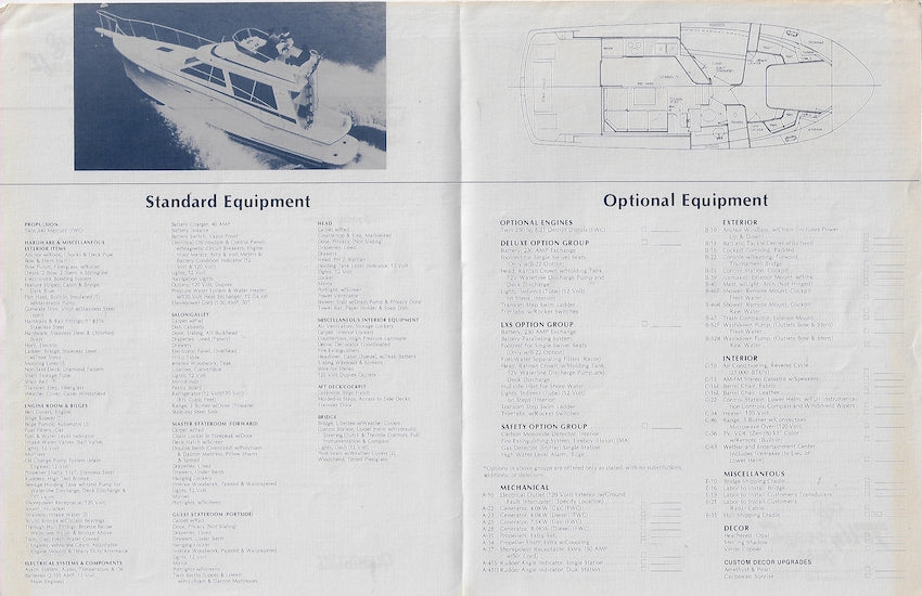 Tollycraft 34 Sport Sedan Specification Brochure