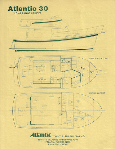 Atlantic 30 Long Range Cruiser Specification Brochure