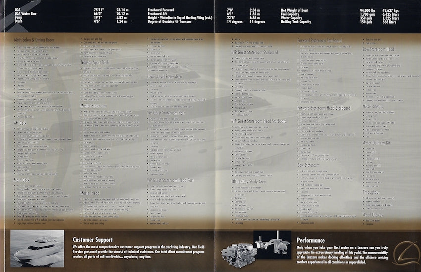 Lazzara 76 Specification Brochure