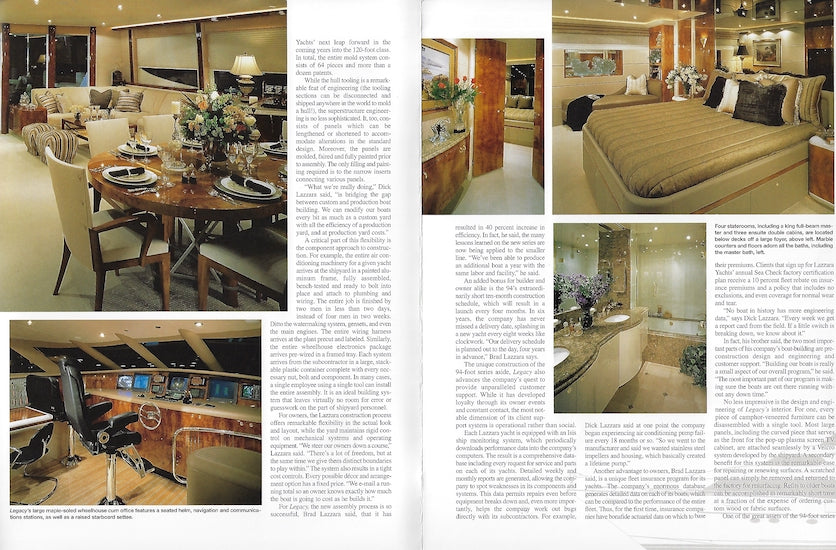 Lazzara Showboats International Magazine Reprint Brochure