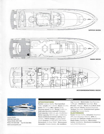 Lazzara Showboats International Magazine Reprint Brochure