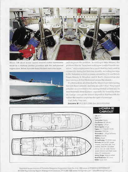Lazzara 80 Power & Motoryacht Magazine Reprint Brochure