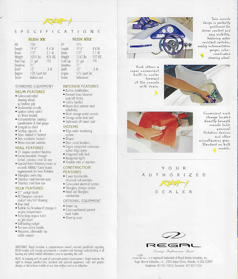 Regal Rush Brochure