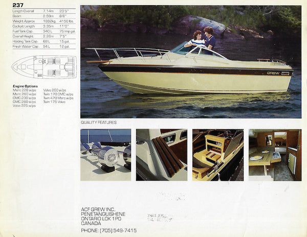 Grew 1980 Weekenders Brochure – SailInfo I boatbrochure.com