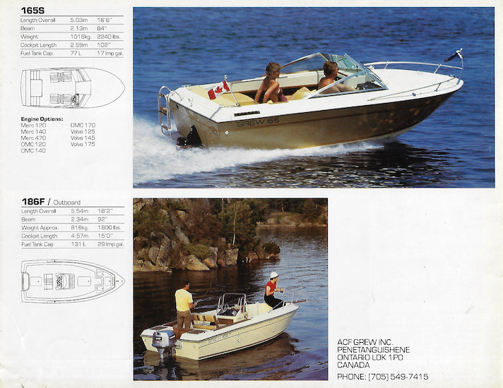 Grew 1980 Sportboats Brochure