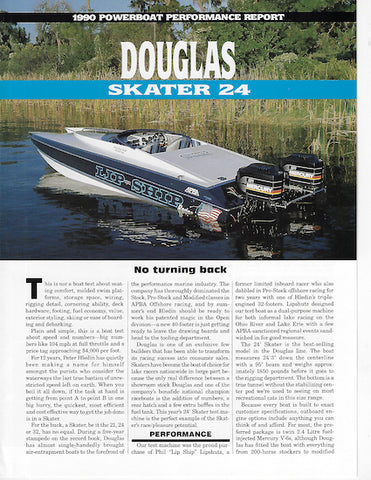 Douglas Skater 24 Powerboat Magazine Reprint Brochure
