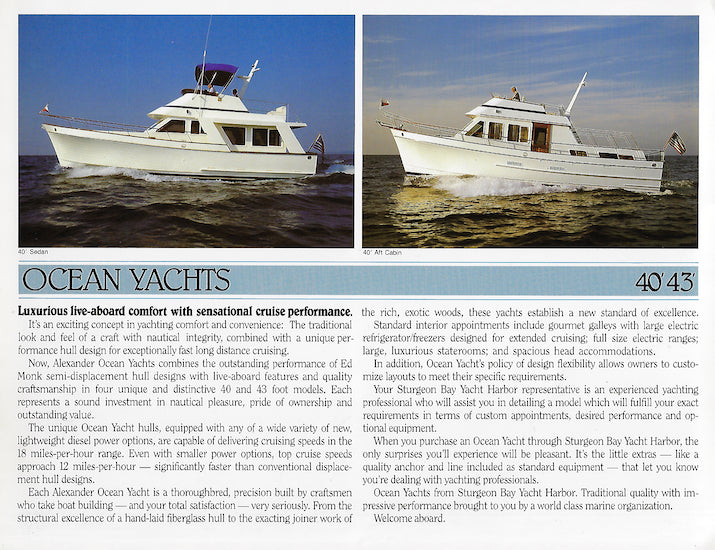 Ocean Alexander Brochure