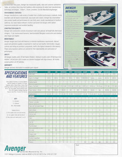 Avenger Brochure