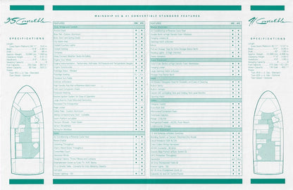 Mainship Convertible Specification Brochure