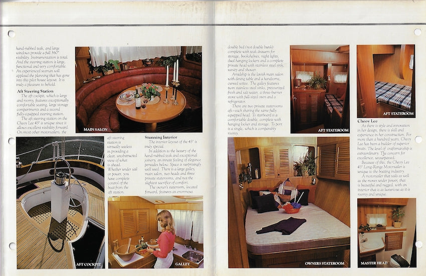 Cheoy Lee 43 Motorsailer Brochure Package