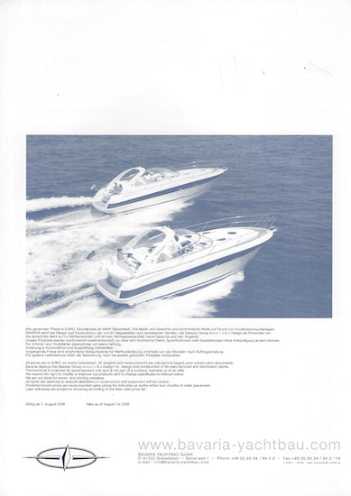 Bavaria 37 Sport High Line Price List