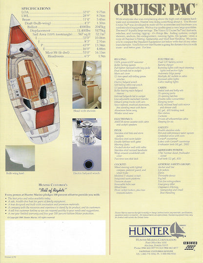 Hunter 32 Vision Brochure