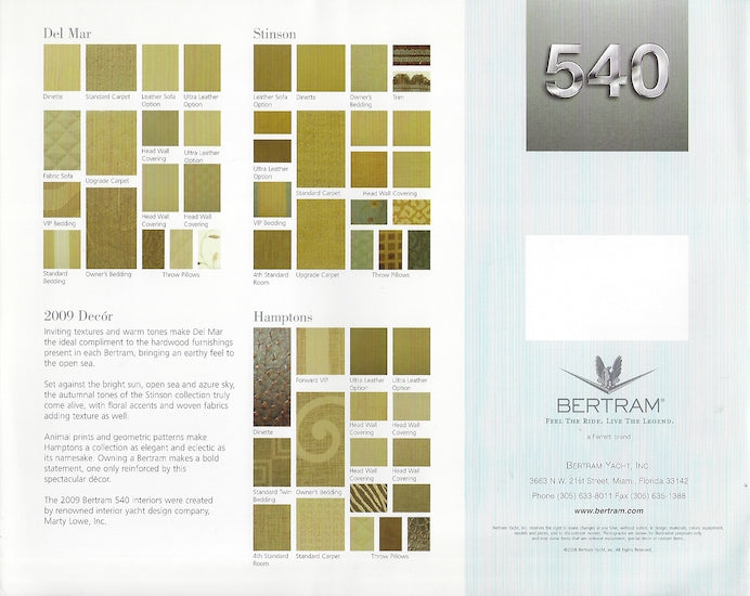 Bertram 540 Brochure